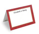 Red Moire Bordered Printed Place Cards Image 1 of 4